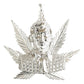 Dije Grande Jesús Malverde Cannabis Zirconias Plata Ley 925