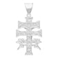 Dije Cruz Caravaca Troquelada Cristo Angeles Plata 925 3.5cm Plateado