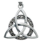 Collar Triqueta Zirconias Caden Granito De Cafe Plata 925