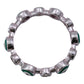 Anillo Ojo Turco Churumbela Completa Zirconias Plata 925