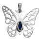 Dije Mariposa Grande Zirconia Con Cadena Reglo Plata 925