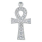 Dije Cruz Egipcia Ankh Llave De La Vida Zirconias Plata 925