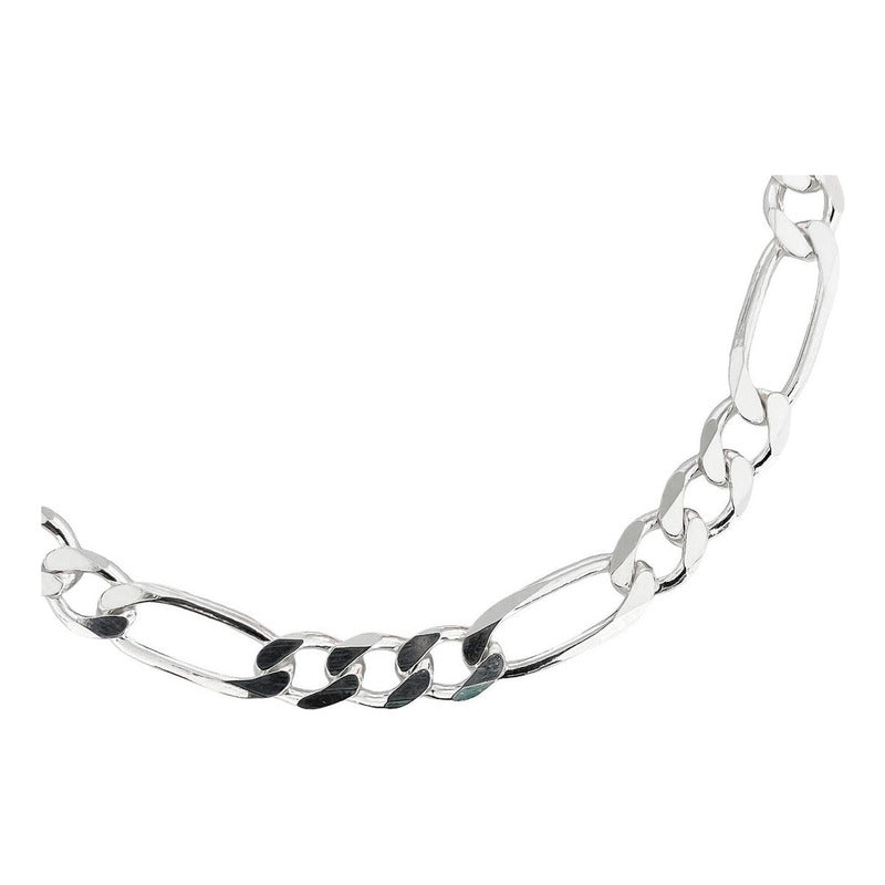 Esclava Pulsera Fígaro 3x1 Caballero Hombre Plata .925 6 Mm
