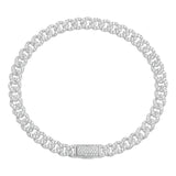 Pulsera Cubana Miami Zirconias Mujer Hombre Caja Plata S925 Plateado 6 Cm 19 Cm