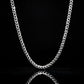 Cadena Cubana Diamantada Barbada Hombre Plata925 70cm X 6mm Plateado