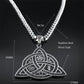Joyaris Collar Nudo Celta Vikingo Amor Amuleto Bruja Luna Runas De Odin Wicca Hombre Mujer Triqueta En Acero Inoxidable Protección Esotérico Irlandés Brujería 1 Pieza