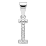 Dije Inicial De Plata 925 Zirconias  2 Cm Regalo Para Mujer I