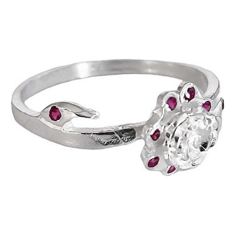 Anillo Flor Primavera Verano Regalo Promesa Solida 925
