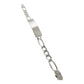 Esclava Hombre Pulsera Fígaro Plata 925 Placa Lisa 8 Mm