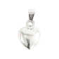 Dije Corazón Liso Hueco Mediano Amor Regalo Plata Ley 925