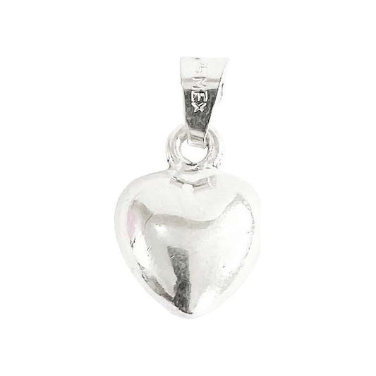 Dije Corazón Liso Hueco Mediano Amor Regalo Plata Ley 925