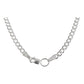 Cadena Cubana Barbada Plata S925 Hombre Mujer 55 Cm X 3 Mm