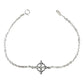 Pulsera Ajustable Nudo De Bruja Chico Zirconia Plata 925