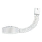 Esclava Niño Doble Cubana Diamantada Caja Plata 925 8 Mm
