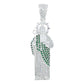 Dije San Judas Mediano Zirconias Plata Ley 925 5.3 Cm