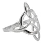 Anillo Nudo De Bruja Celta Liso De Plata Ley .925 Amuleto 7.5 Plateado