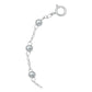 Pulsera Ajustable Nudo Bruja Zirconia Bola 3 Mm Plata 925