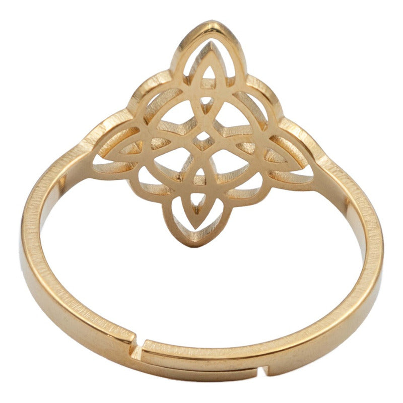 Anillo Ajustable Nudo Bruja Mujer Regalo En Acero Inoxidable