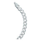 Esclava Pulsera Hombre Cubana Diamantada Plata S925 6 Mm