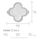 Anillo Grande Hombre Mujer Trebol Esmaltado Resina Plata 925 Blanco 7.5