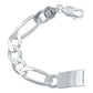 Pulsera Esclava Figaro 3x1 Gruesa Hombre Plata 925 7 Mm