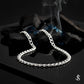 Cadena Cubana Diamantada Barbada Hombre Plata925 65cm X 9mm Plateado