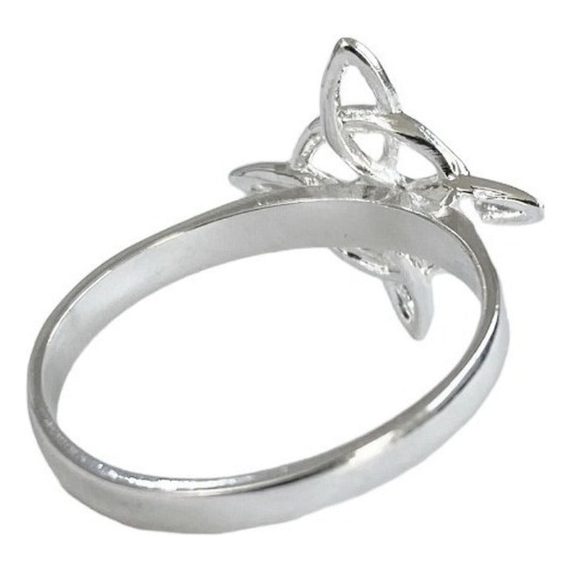 Anillo Nudo De Bruja Celta Liso En Plata Solida Ley S925