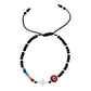 Pulsera Ajustable Nudo Bruja 7 Chakaras Ojo Turco Plata 925