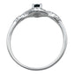 Anillo Promesa Compromiso Plata Fina 925 Zafiro Certificado