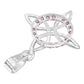 Dije Nudo De Bruja Celta Con Zirconias En Plata Solida 925 Rosa Alto/ancho 3.3 Cm X 2.3 Cm