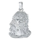 Dije Grande Divino Rostro Jesus Cruz Liso Plata 925