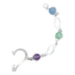 Pulsera Corazón Mariposas Piedra Natural Cuarzo Plata 925