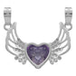 Dije Corazón Alas Zirconias Amor Mujer Mamá Regalo Plata 925