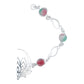 Pulsera Flor De Loto Piedra Natural Cuarzo Mujer Plata 925