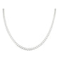 Cadena Cubana Diamantada Barbada Hombre Plata925 60cm X 5mm