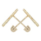 Aretes Broquel Super Heroes Villanos Regalo Oro 10k