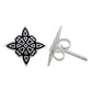 Juego Nudo De Bruja Laser Dije Aretes Cadena Plata 925