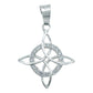 Dije Mini Nudo De Bruja Celta Zirconias + Cadena Plata 925