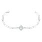 Pulsera Nudo Bruja Zirconias Eslabón Grande Plata Italy 925