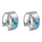 Aretes Huggies Grandes Mujer Regalo 2 Zirconias Plata 925