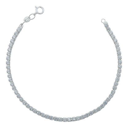 Pulsera De Tenis Zirconias Regalo Mujer Plata 925 3 Mm