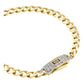 Pulsera Cubana Oro 10k Zirconias Unisex 18 Cm X 5 Mm 6.1g Amarillo 6 Cm 18 Cm