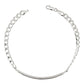 Pulsera Esclava Barbada Cubana Placa Plata Ley S925 5 Mm