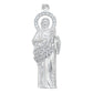 Collar Medalla San Judas Tadeo Mediano Zirconias Plata 925