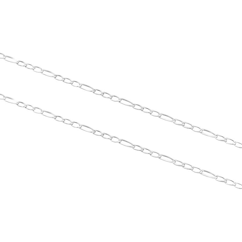 Pulsera Fígaro 3x1 Clásica Plata 925 Mujer Regalo 2 Mm 14 Cm Plateado