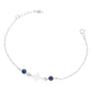Joyaris Pulsera Nudo Bruja Figaro Plata 925 Mujer Ajustable Azul 18 Cm