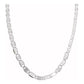Cadena De Plata Ley S925 Marinera Lisa 60 Cm X 4 Mm