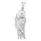 Dije San Judas Mediano Troquel Diamantado Plata 925 5.2 Cm
