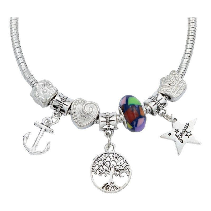 Pulsera Ajustable Charms Cadena Serpiente Regalo Mujer