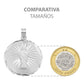 Dije Medalla Diamantada Estrella San Judas Plata 925 3.4 Cm